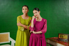 Mul Chanderi Suit with Orgnza Duptta Detail with Printest 