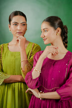 Mul Chanderi Suit with Orgnza Duptta Detail with Printest 