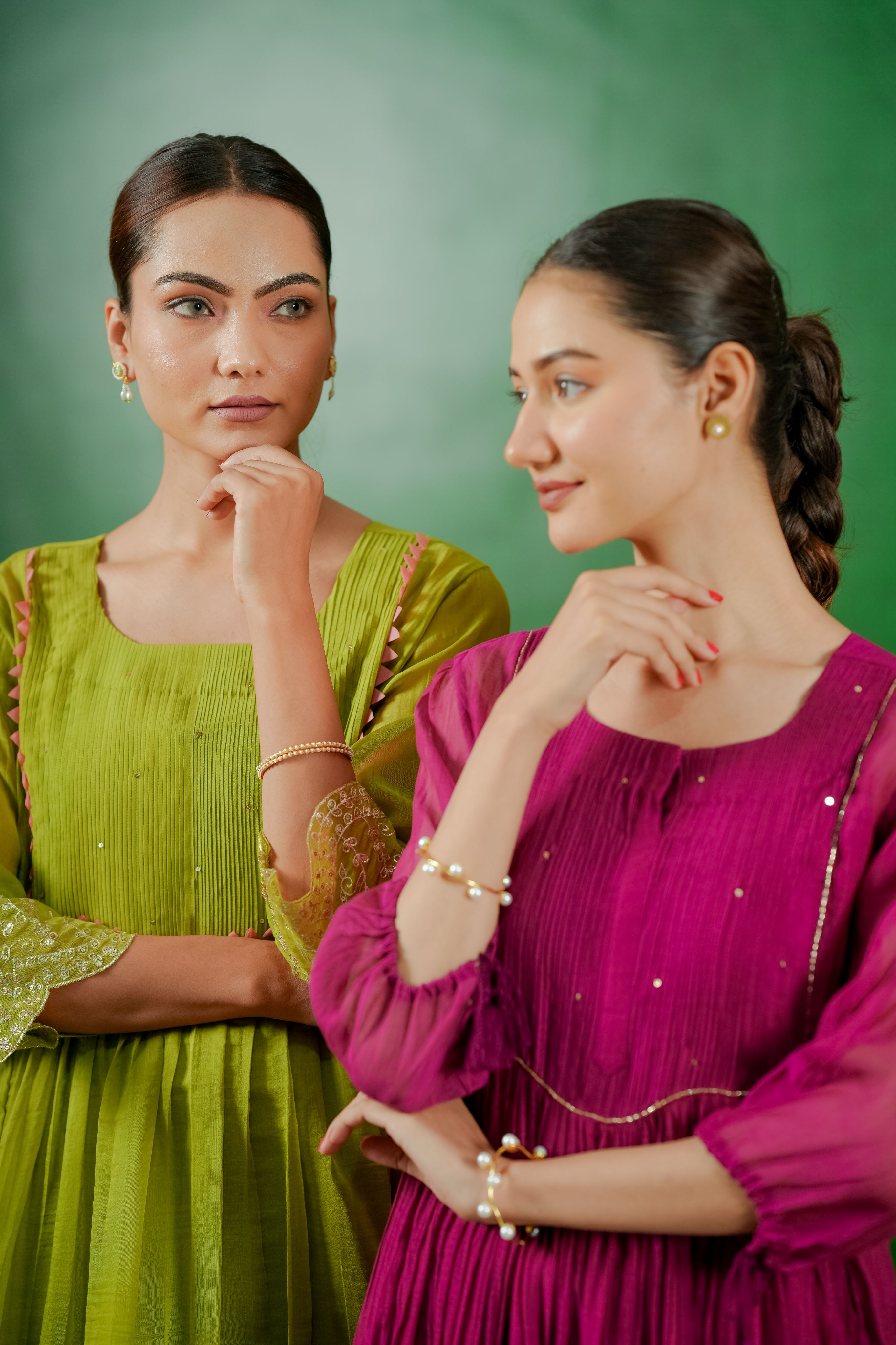 Mul Chanderi Suit with Orgnza Duptta Detail with Printest 