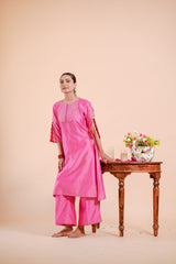 Silk Chanderi suit orgnza dupta patch work with Dabka hand Embrodiray