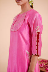 Silk Chanderi suit orgnza dupta patch work with Dabka hand Embrodiray