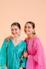 Silk Chanderi Suit Suot Pure Orgnza Aline Suit Pure Hand Work Dupta Detail With Kiran