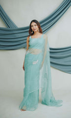 Pure Organza Saree with Exquisite Zardozi Hand Embroidery