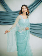 Pure Organza Saree with Exquisite Zardozi Hand Embroidery