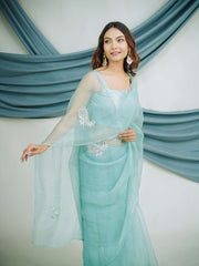 Pure Organza Saree with Exquisite Zardozi Hand Embroidery