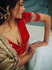 Pure Kora Silk Saree with Gzai Hand Embroidery Highlights