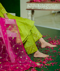 Silk chanderi orgnza dupta