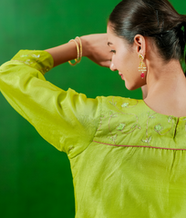 Silk chanderi orgnza dupta