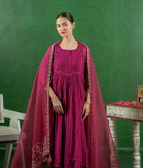 Pure Mul Chanderi Orgnza Dupta Pure Hand Embrodiray with Heavy Dupta Details with Printest Neck Designs 