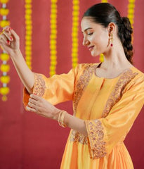 Silk chanderi suit tissue silk dupta threade hand embroidery with zari work 