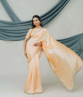 Pure China Silk Saree with Handcrafted Dabka Sequin Embroidery