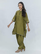 Pure Chanderi Silk Kaftan and Bottom