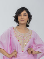 Pure Chanderi Silk Kaftan and Bottom