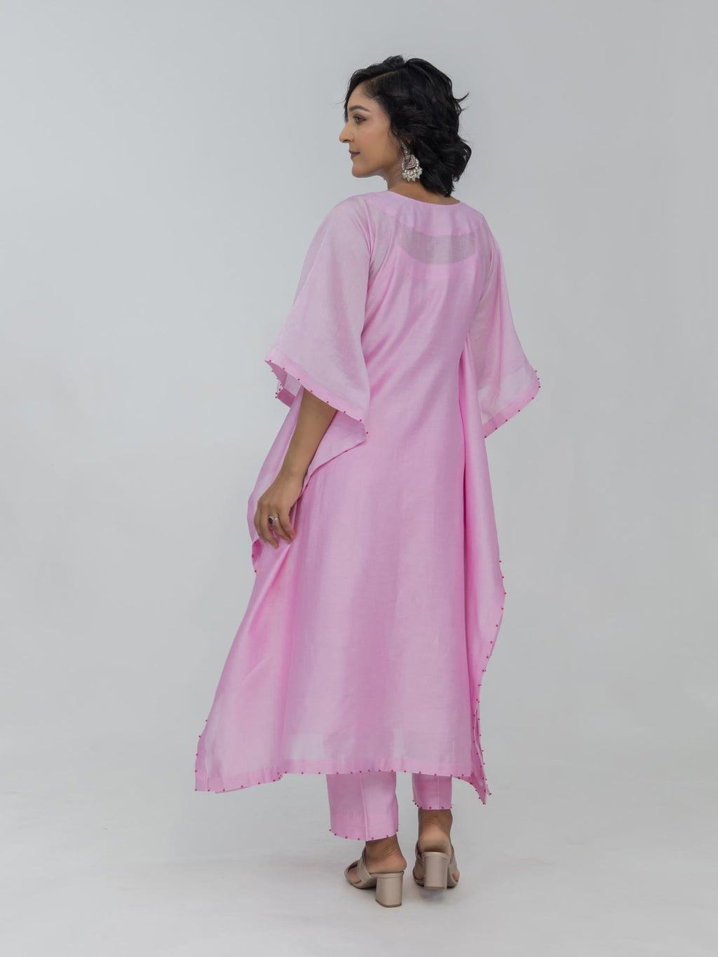 Pure Chanderi Silk Kaftan and Bottom