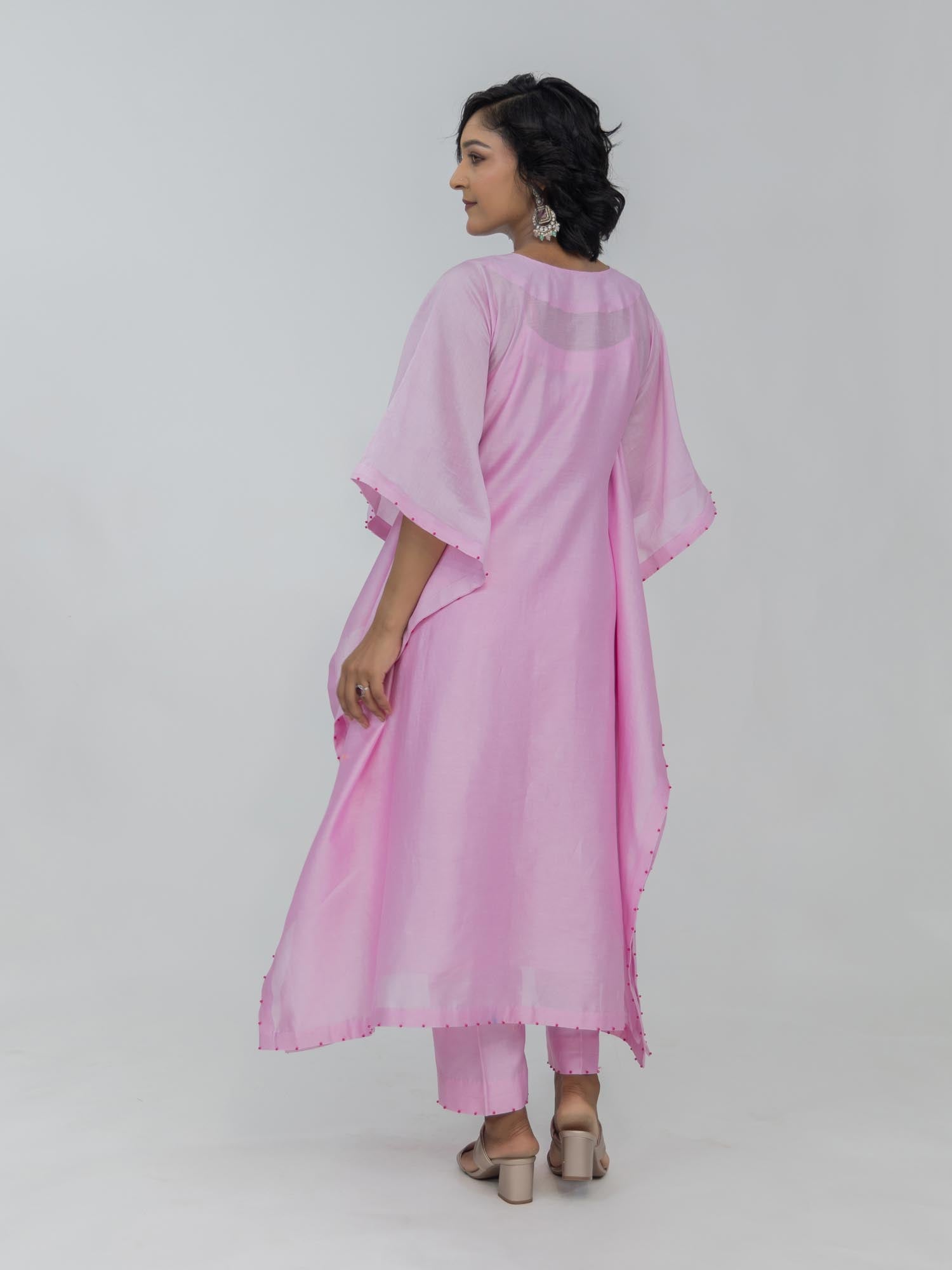 Pure Chanderi Silk Kaftan and Bottom