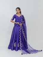 Pure Chiniya Silk Lehenga Choli with Organza Dupatta
