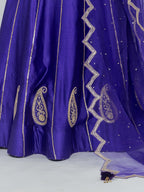 Pure Chiniya Silk Lehenga Choli with Organza Dupatta