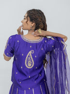 Pure Chiniya Silk Lehenga Choli with Organza Dupatta