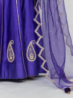 Pure Chiniya Silk Lehenga Choli with Organza Dupatta