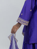 Pure Chiniya Silk Kurta and Bottom with Sheer Dupatta