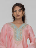 Pure Chiniya Silk Kurti and Farsi Salwar with Organza Dupatta