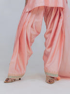 Pure Chiniya Silk Kurti and Farsi Salwar with Organza Dupatta