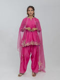 Pure Chanderi Silk Kurti and Salwar with Organza Dupatta