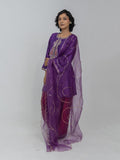 Pure Chiniya Silk Kurti and Farsi Salwar with Organza Dupatta