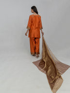 Pure Chanderi Silk Kurti and Bottom with Pure Tissue Dupatta