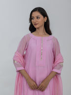 Pure Mul Chanderi Kurta and Farsi Salwar with Dupatta
