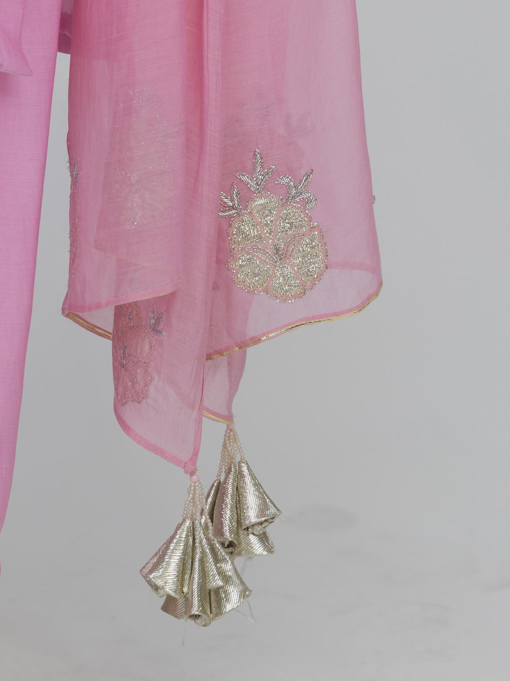 Pure Mul Chanderi Kurta and Farsi Salwar with Dupatta