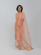 Pure Chanderi Silk Suit with Organza Dupatta