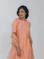 Pure Chanderi Silk Suit with Organza Dupatta