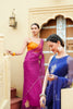 Pure Organza Satin Saree with Complete Dabka Hand Embroidery Highlights and Pearl Accents